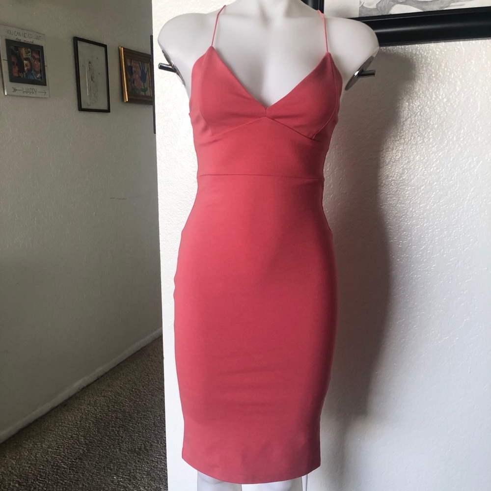 🆕 FOREVER 21 🆕 Peach Pink Spaghetti Strap Dress